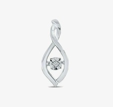 Sterling Silver Round .03 ctw Diamond Infinity Twinkle Moving Pendant - $200.90