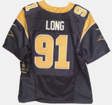 Chris Long #91 St. Louis Rams New NFL Blue Gold 90s Stitched NFC Jersey 40 Tag - £34.87 GBP