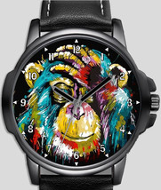 Monkey Colorful Novelty Art Unique Wrist Watch FAST UK - £43.26 GBP