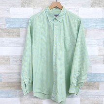 Vineyard Vines Murray Long Sleeve Shirt Green Blue Plaid Cotton Preppy M... - $39.59
