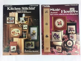 State Flowers Leaflet 178 Kitchen Stitchin&#39; Leisure Arts 157 Cross Stitc... - $9.97