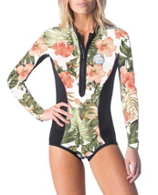 Rip Curl G-Bomb Long Sleeve Hi Cut Spring WETSUIT 12 Runs Small Floral S... - $175.03
