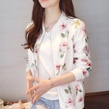 2022 Fashion Summer Bomber Print Jacket Women Long Sleeve Autumn Jackets Coats W - £64.83 GBP