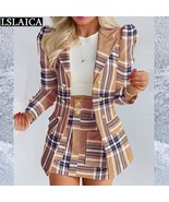 Office Wear 2piece Set Women Matching Sets Spring Autumn Fashion Blazer ... - £77.92 GBP