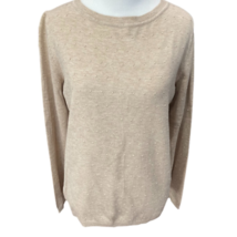 Teeberry &amp; Weave Womens Pullover Sweater Beige Textured Crew Neck Long S... - £13.99 GBP