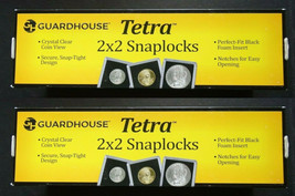 50 Guardhouse 2x2 Tetra Plastic Snaplocks Large Dollar Coin Storage Holders  - £25.57 GBP