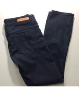Express Jeans Zelda Slim Fit Crop Legging Womens 0 Blue Ultra Low Rise Dark Wash - $10.81