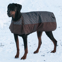 Dura Tech 600D Waterproof 200gr Insulated Polka Dot 17&quot; Winter Dog Coat Blanket  - £13.52 GBP