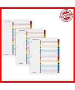 Customizable A-Z Tab Dividers for 3 Ring Binders - 8.5x11 Sheets - 60 Di... - $275.14 MXN