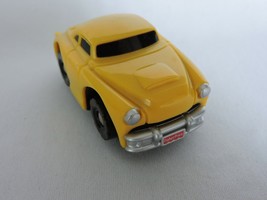 Fisher Price Yellow Toy Car Taxi Cab Plastic 3&quot; Tinted Windows Vehicle P... - £2.38 GBP