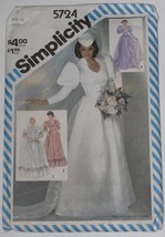 Simplicity Pattern 5724 Misses&#39; Brides&#39; &amp; Bridesmaids&#39; Dress Size 16 Vintage UC - £9.65 GBP