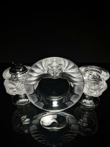 Lalique Crystal "Tete De Lion" Ashtray Trio image 9