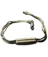 925 Sterling Silver Herringbone Bar Bracelet Four Strand China - £31.27 GBP