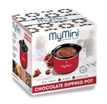 20 Oz Chocolate Fondue Dipping Pot, 40-Watts, Nonstick Ceramic, Red - $28.81