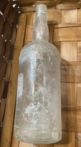 Vintage Clear Glass Bottle 4/5 Quart Federal Law Forbids Sale/Re-Use. D-1  64-9 - £6.04 GBP
