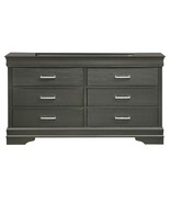 Modern Gray Wood 6-Drawer Dresser - $16,426.78 MXN