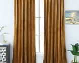 Timeper Gold Velvet Curtains 96 Inches - Super Soft Velvet Drapes Heat, ... - £55.68 GBP