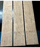 SPECIAL: 3 PIECES AAA GRADE SUPER HEAVY FIGURE BIRDSEYE MAPLE VENEER 30&quot;... - $34.60