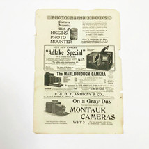 Vintage July 1898 Advertising Page from Scribner&#39;s Magazine Bicycles &amp; Cameras - £10.08 GBP