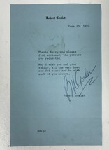 Robert Goulet (d. 2007) Autographed Signed Vintage 1978 Letter TLS - £31.46 GBP