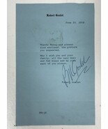 Robert Goulet (d. 2007) Autographed Signed Vintage 1978 Letter TLS - $944.61 MXN
