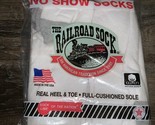 Railroad Sock ~ 6-Pair White No-Show Socks ~ Sock Size 10-13 Shoe Size 6-12 - £18.69 GBP