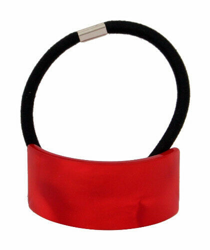Caravan Rectangle Shape Pearlised Marble Colors Ponytail On Elastic Ponytail