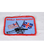 World Brotherhood Patch Flag USA England 3 x 2.5 - £3.10 GBP