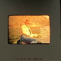 Lake Fishing Men On A Boat Holding A Fish 1950&#39;s Slides - £11.09 GBP