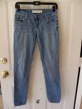 Abercrombie &amp; Fitch Perfect Stretch Light Blue Wash Skinny J EAN S Size 25/29 Euc - £16.72 GBP