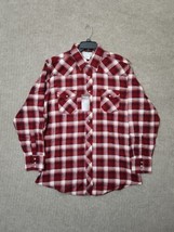 Wrangler Wrancher Shirt Mens XLT Tall Red Plaid Flannel Western Pearl Sn... - $32.54