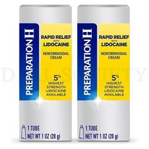 Lot of 2 Preparation H Rapid Relief Hemorrhoid Cream with Lidocaine 1oz  - £29.56 GBP