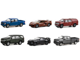 &quot;Showroom Floor&quot; Set of 6 Cars Series 2 1/64 Diecast Model Cars by Green... - $62.98