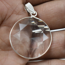 925 Silber Kristall Quarz Handgemacht Original Anhänger Halskette Damen ... - $47.23+