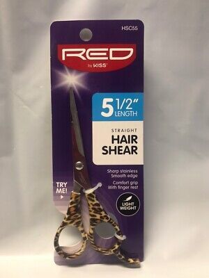 Primary image for RED by KISS 5.5" STRAIGHT HAIR SHEAR HSC55 SHARP STAINLESS SMOOTH EDGE