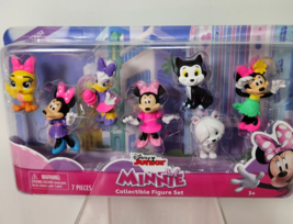 Disney Junior Minnie Mouse 7 Piece Figure Collectable Daisy Figaro Cake Topper - £12.53 GBP