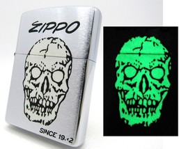 Luminova Skull Glow in the Dark ZIPPO 2002 Fired Rare - £63.22 GBP