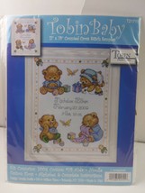 Tobin Baby - Bears Birth Record Counted Cross Stitch Kit 11x14&quot; #T21711 - £11.29 GBP