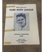 1957 Loyola University of Los Angeles Westchester Babe Ruth League Baseb... - $15.00