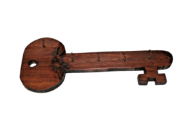 Hand Crafted Wood Skeleton Key Holder ¾” Pine measures 16 ½” x 6 ¾” 5 Hooks - £9.44 GBP