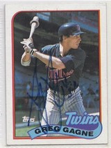 Greg Gagne Signed Autographed Card 1989 Topps - £7.65 GBP