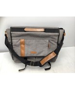 Crossbody 18&quot; Messenger Shoulder Bag Canvas-Leather Accents Laptop - £14.06 GBP