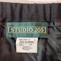 Studio 205 Women's Black Rear Zipper & Slit Pull-On Skirt Size 12 image 3