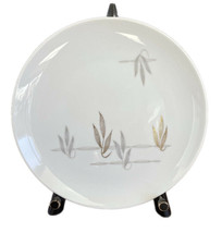 Silver &amp; Gold Leaf Pattern - Trend China Capri-6.75&quot; Diameter Small Plate -Japan - £7.96 GBP