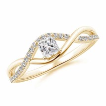 ANGARA 0.38 Ct Princess-Cut Diamond Infinity Swirl Promise Ring in 14K Gold - $1,178.10