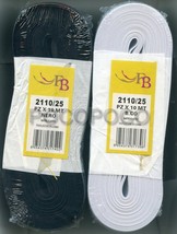 Chevron Elastic Ribbon Height 25 MM 2110/25 Stretch White or Black - $1.43+
