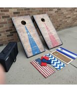 Cornhole Set 8 Styles - 4x2 or 3x2 ft Boards with 8 Bags, Travel Case, R... - $3,686.80 MXN