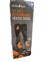 ActionHeat 2.0 Cotton 3.7V Rechargeable Heated Socks w/Remote Gray - £45.05 GBP