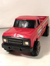 Vintage Tonka Steel Red Pickup Truck Yellow Blue Stripe Tailgate Made In USA - $59.39