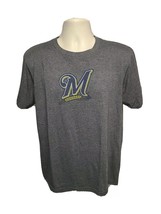 Milwaukee Brewers Major League Baseball Adult Medium Gray TShirt - £11.68 GBP